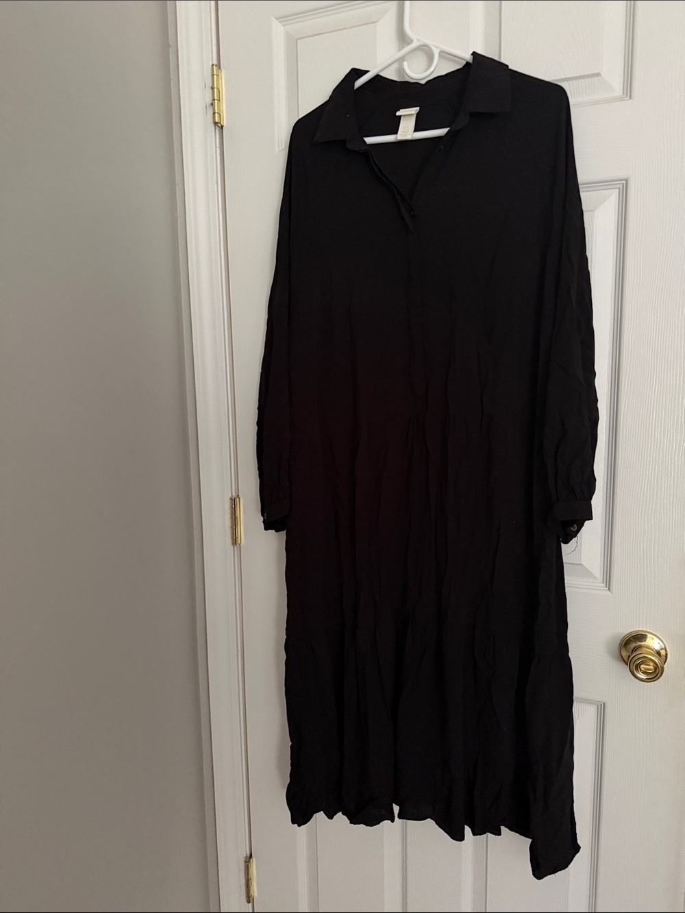 H&M Black Long Sleeve Shirt Dress